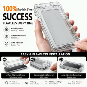 Manufacturer Custom Auto Alignment Tool Tempered Glass <b>Screen</b> <b>Protector</b> for iPhone 18 Dust Free Dirt-resistant Easy Installation - Product Image 3
