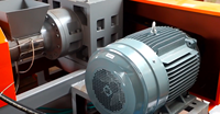 Granulateur de disque d'extrudeuse à vis unique de flocons mélangés de HDPE 300 kg/h
