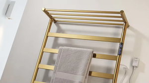 Toallero Eléctrico Calefactado de Acero Inoxidable para Baño, Calentador de Toallas Eléctrico Montado en Pared, Enchufable - Product Image 4