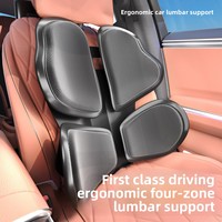 Coussin de soutien lombaire ergonomique pour voiture, dossier réglable pour siège auto, protection respirante pour la taille, soulagement de la fatigue au volant