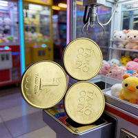 Pièces de monnaie dorées personnalisées pour utilisation en arcade - Matériau métallique en anglais