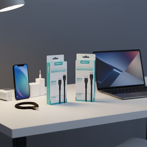 Cable de datos Ansty tipo C a tipo C de 65W con carga rápida, 2000mm, trenzado, negro - Product Image 2