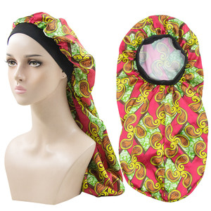 Bonnet en satin élastique extra long de luxe pour femme, grande taille, soyeux, pour la douche, le sommeil, le sport, le cyclisme, la plage, le quotidien et les fêtes - Product Image 5