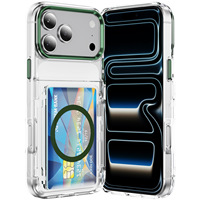 Étui portefeuille magnétique hybride transparent et robuste pour iPhone 18 Pro Max avec porte-cartes, compatible également avec iPhone 17 Pro Max