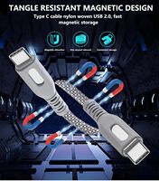 Cable Usb Tipo-C Cable DE DATOS Usb C Retráctil personalizado Pd Power Autobobinado Mejor calidad Imán de carga rápida magnética Cable Usb