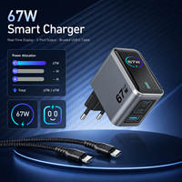 Cargador de Pared para Teléfono Móvil KYT 67W Usb c Gan Pd con Pantalla Digital