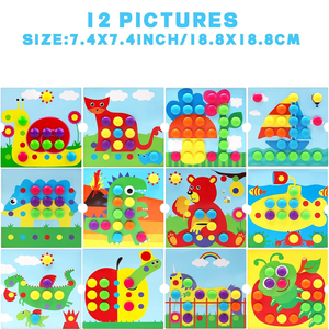 Tự làm nghệ thuật Đồ chơi kỹ năng vận động tinh Đồ chơi giáo dục sáng tạo nấm móng tay Câu Đố trẻ em học tập CHA mẹ-con trò chơi tương tác - Product Image 4