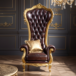 Silla de lujo de madera decorativa diseñada para espacios contemporáneos modernos que ofrece asientos de lujo con estilo de madera hecho a mano - Product Image 1