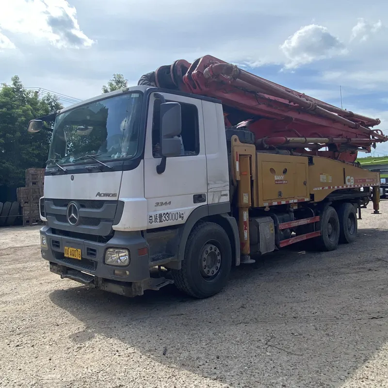 Used 2018 model Second Hand SANY 47m 49m Concrete Pumping Concrete Pump Truck with Germany Brand Chassis