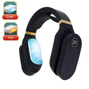 2022 New Neck Heater & Neck Cooler Doppelte Verwendung Blade less Neck Fan Rapid USB Hanging Tragbarer elektrischer wiederauf ladbarer Hand wärmer