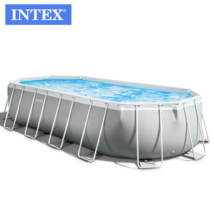 Piscina <span class=keywords><strong>INTEX</strong></span> 26798 de Gran Tamaño con Marco Metálico Prismático, 6.1m 3.05mx1.22m, Piscina Rectangular Elevada, Piscina <span class=keywords><strong>Ovalada</strong></span> con Marco de Acero - Product Image 6