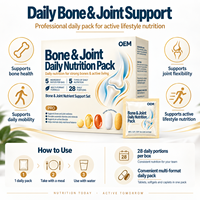 Pack Nutrition Quotidienne pour Articulations et Os, Marque Privée, Calcium, Vitamine D3, K2, Collagène, Glucosamine, Formule Personnalisée OEM ODM