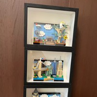 Marco de Caja de Sombra para Regalo Festivo, Exhibidor de Bloques de Construcción 3D, Marco DIY para Diseño de Flores Secas