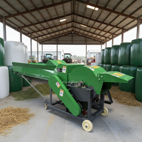 Coupe-ensilage haute performance |   Broyeur de paille de maïs et d'herbe de Napier avec système d'alimentation par convoyeur