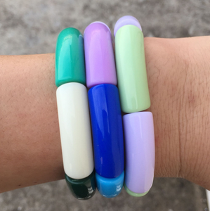 Bracelets extensibles multicolores en forme de barre tubulaire, nouvelle collection de bracelets en macramé dégradé de couleur, cadeaux pour enfants filles, <span class=keywords><strong>2022</strong></span> - Product Image 2