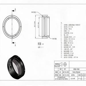 แผ่นเวฟเพลท LBTEK VR32-1550 True Zero Order Polymer Vortex Half Wave Retarder 1550nm  ชนิดคริสตัลเหลว LCP BK7 SM1 สำหรับเลนส์ท่อแบบออปติคอล - Product Image 2