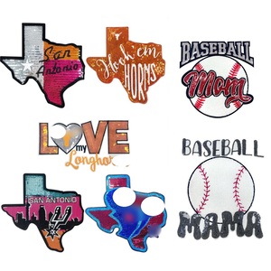 Disponibili Toppe Ricamate Termoadesive Bling Texas di <span class=keywords><strong>Grandi</strong></span> Dimensioni con Logo della Squadra Antonio Spurs, Toppe con Paillettes per T-shirt e Felpe - Product Image 6