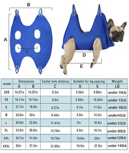 Nouveau Harnais à Motifs 10-en-1 pour Animaux de Compagnie, Hamac de Toilettage avec Coupe-Ongles, Sac de Contention Respirant pour Chiens et Chats - Product Image 2
