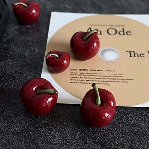 Adornos <span class=keywords><strong>Originales</strong></span> para Zapatos Mary Jane, Ballet y <span class=keywords><strong>Crocs</strong></span>, Cereza 3D con Lazo Rojo, Clips Decorativos de Lujo para Zapatos de <span class=keywords><strong>Mujer</strong></span> - Product Image 5