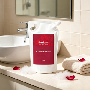 <span class=keywords><strong>Recharge</strong></span> de <span class=keywords><strong>Savon</strong></span> Moussant Personnalisé pour les Mains, Parfum Floral Thé Vert Rose, Nettoyant Doux en Sachet pour Usage Domestique, Fournisseur en Gros - Product Image 5