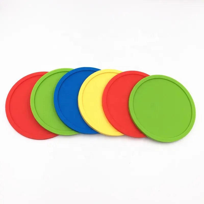 Sous-verres en Silicone, antidérapants, colorés, de qualité supérieure, pour la Protection des tablettes, meubles contre les dommages, 100 pièces