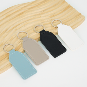 批发 PU 皮革钥匙扣定制雕刻真皮钥匙圈支架带定制徽标 - Product Image 4