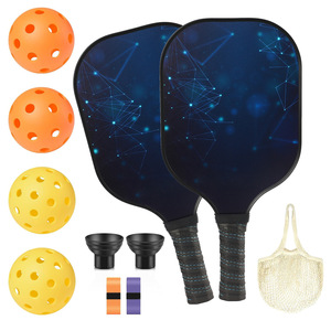 Juego de palas de Pickleball con pelotas y bolsa de transporte, equipo de entretenimiento al aire libre antideslizante de fibra de vidrio, 43x21x8cm - Product Image 3