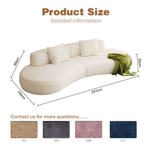 도매 라운드 2 좌석 압축 폼 소파 세트 편안한 의자 압축 소파 던지기 베개 작은 아파트 - Product Image 4