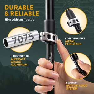 Bastones de Senderismo Ultraligeros CZFIT, Bastones de Trekking Telescópicos Plegables de Aleación de Aluminio para Mujeres y Hombres - Product Image 3