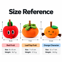 Jouet pour chat en peluche en forme de fruit avec bâton de silvervine