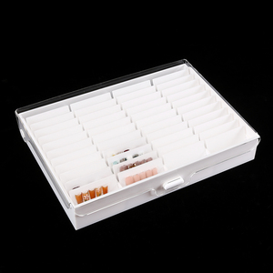 4 Row Buckle Cover Adjustable <b>Nail</b> Art Storage Box Gel Polish Eyelash Jewelry Acrylic Salon Organizer Display Tool <b>Case</b> - Product Image 3