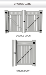 รั้วพีวีซีสีขาว กึ่งเป็นส่วนตัว แบบเส้นหนา-บาง ดีไซน์กันลม ขายดี ทนทานสูง เหมาะสำหรับสระว่ายน้ำ สวน ปรับแต่งได้ - Product Image 5