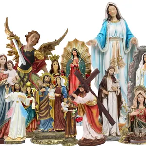 Venta al por mayor regalos católicos resina Nuestra Señora de María decoración religiosa cristiana estatua de poliresina clásica