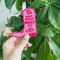 Aucun fabricant de quantité minimale de commande Cowboy coudre sur le fer sur la conception animale de lettre brodée patchs de broderie personnalisés avec bordure Merrow