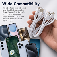 Câble de charge rapide Cantell Wholesale 6A 1M, câble USB C 1M, câble de charge rapide 2A Type C pour Samsung