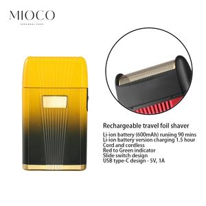 MIOCO M9263 OEM afeitadora de peluquero recargable afeitadora de lámina 600mAh batería de iones de litio interruptor deslizante USB energía eléctrica para afeitado facial - Product Image 2