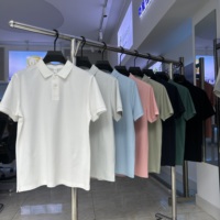 Chemise à manches courtes en coton modal légère, infroissable, séchage rapide, respirante, anti-transpiration, unie, col rabattu, broderie personnalisée, multi-usages