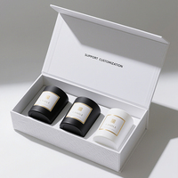 Bouteille de diffuseur de roseau en verre vide de luxe Bouteille de diffuseur d'huile essentielle en verre parfumé personnalisé avec boîte et bâtons