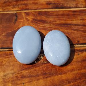 Piedra de Palma Azul Ángel Natural Pulida CrystaHola al por Mayor, Piedra Ovalada Ecológica de Alta Calidad para Artesanía y Alivio del Estrés - Product Image 2