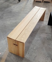 Chaise et banc de salle à manger modernes en bois de frêne massif pour table à manger, pied de lit et salon de thé