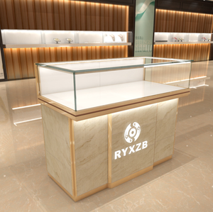 Sang trọng <span class=keywords><strong>LED</strong></span> ánh sáng nhôm kính hiển thị tủ điện thoại di động đồ trang sức thuốc lá đồng hồ Showcase truy cập cho hiển thị phụ kiện - Product Image 5