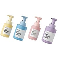 Bouteille à pompe à mousse rechargeable de 200 ml et 350 ml pour savon pour les mains et nettoyant pour le visage, emballage personnalisé en PP et PE