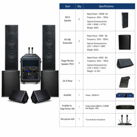 Sistem Suara PA dengan Speaker 15 Inch, Subwoofer 18 Inch, dan Monitor Panggung untuk Konser, Gereja, Pernikahan, Festival, dan Acara