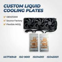 Placa de refrigeración líquida de aluminio CNC con canal serpentina estampado, disipador de calor para gestión térmica de paquetes de baterías