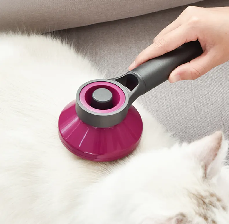 Vente en gros, brosse lisse pour animaux de compagnie, outil de toilettage pour chien et chat, brosse douce pour poils d'animaux