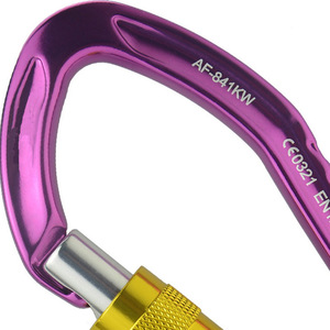 Mosquetón de Escalada con Cierre de Rosca, Capacidad de 10 kg, para Equipo de Escalada en Roca y Montañismo - Product Image 2