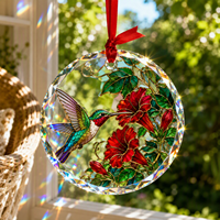 Ornement mural en verre de cristal personnalisé haut de gamme pour la décoration de la maison et du salon, idéal pour les cadeaux de pendaison de crémaillère