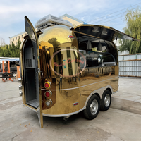 Chariot de restauration mobile très populaire et très vendu, idéal pour l'extérieur, pour la vente de hamburgers, de pizzas, de tofu glacé et de desserts