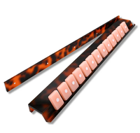 Support de Mahjong américain en acrylique écaille de tortue avec poussoir magnétique, règle de poussée personnalisée pour tuiles de Mahjong, accessoires de jeu de Mahjong