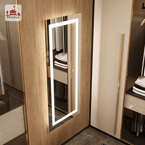 Large Full-Size <strong>Free</strong> <strong>Standing</strong> Floor LED Wall <strong>Mirror</strong> Decorative Framed Glass Dressing Room Body <strong>Mirror</strong> for <strong>Bathroom</strong> &amp; Bedroom - Product Image 2